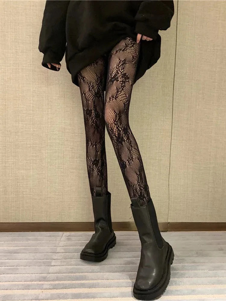 Wjczt Classic Lolita Hollowed Out Lace Mesh Sexy Leggings Retro Floral Rattan White Stocking Club Hot Tights Japanese Pantyhose Comfortable Sports Performance Tights Wjczt Classic Lolita Hollowed Out Lace Mesh Sexy Leggings Retro Floral Rattan White Stocking Club Hot Tights Japanese Pantyhose Comfortable Sports Performance Tights