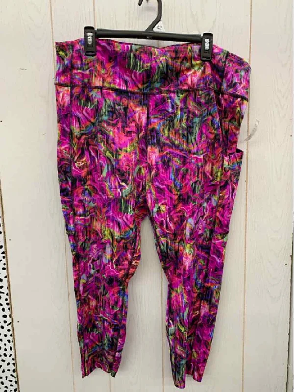 Lululemon Multi-Color Womens Size 20 Leggings Trendy Colorblock Print Leggings