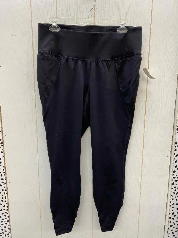 LIVI Black Womens Size 16 Leggings Fashionable Quick-Dry Leggings