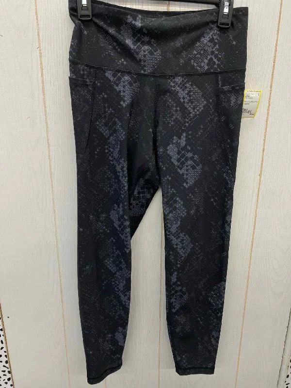 Old Navy Gray Womens Size L Leggings Fashionable Leather-Look Leggings