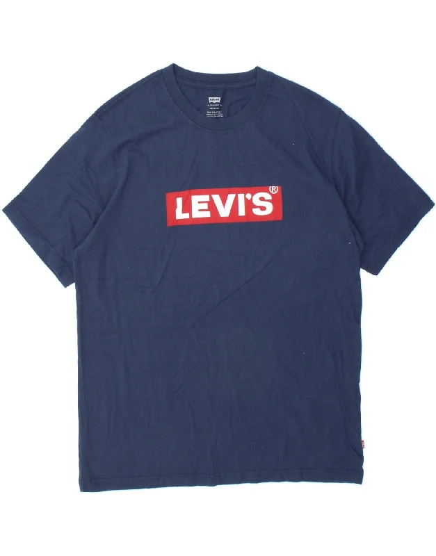 LEVI'S Mens Relaxed Fit Graphic T-Shirt Top Small Navy Blue Cotton Anti-Pilling Machine Wash Handmade LEVI'S Mens Relaxed Fit Graphic T-Shirt Top Small Navy Blue Cotton Anti-Pilling Machine Wash Handmade