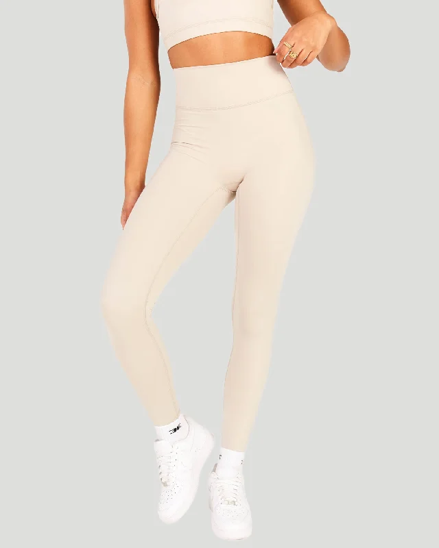 Aura SF Leggings - Oat Latte Stylish Ultra Stretch Leggings