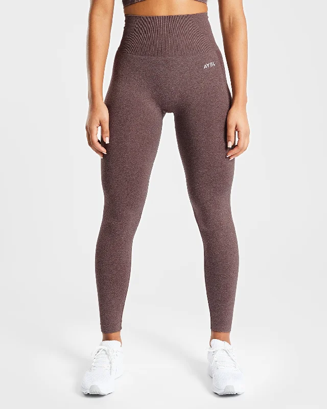 Empower Seamless Leggings - Brown Marl Stylish Colorful Activewear Leggings