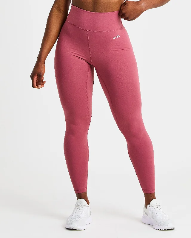 Core Leggings - Brick Red Stylish Printed Stretch Leggings