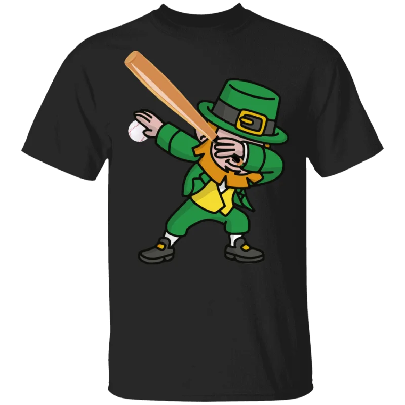 Baseball Dabbing Leprechaun Baseball St Patrick's Day Gifts T-Shirt Front Pockets Side Pockets Patch Pockets