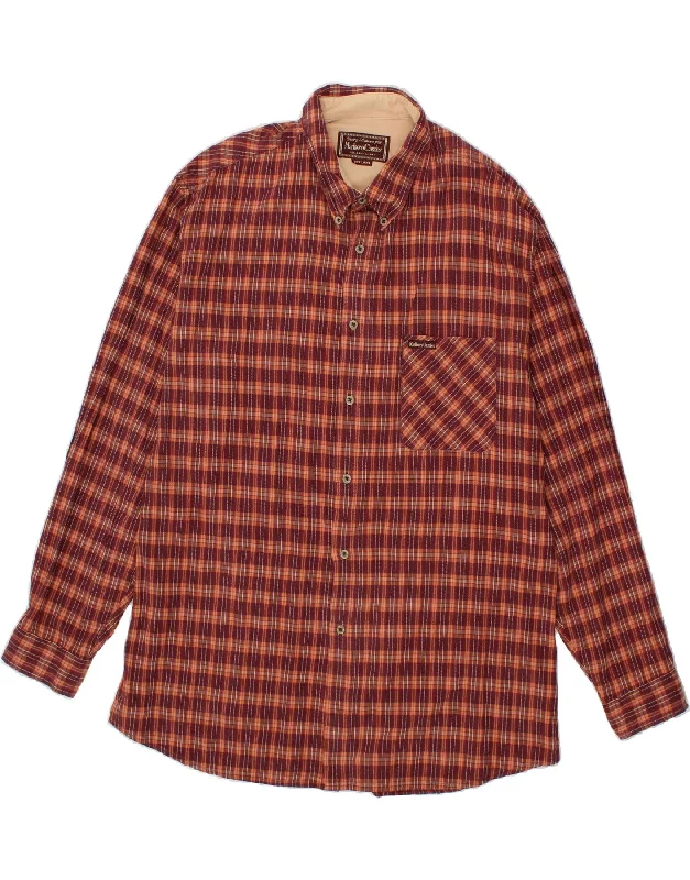 MARLBORO CLASSICS Mens Shirt 3XL Red Check Cotton Satin Fabric Silk Fabric Chiffon Fabric MARLBORO CLASSICS Mens Shirt 3XL Red Check Cotton Satin Fabric Silk Fabric Chiffon Fabric