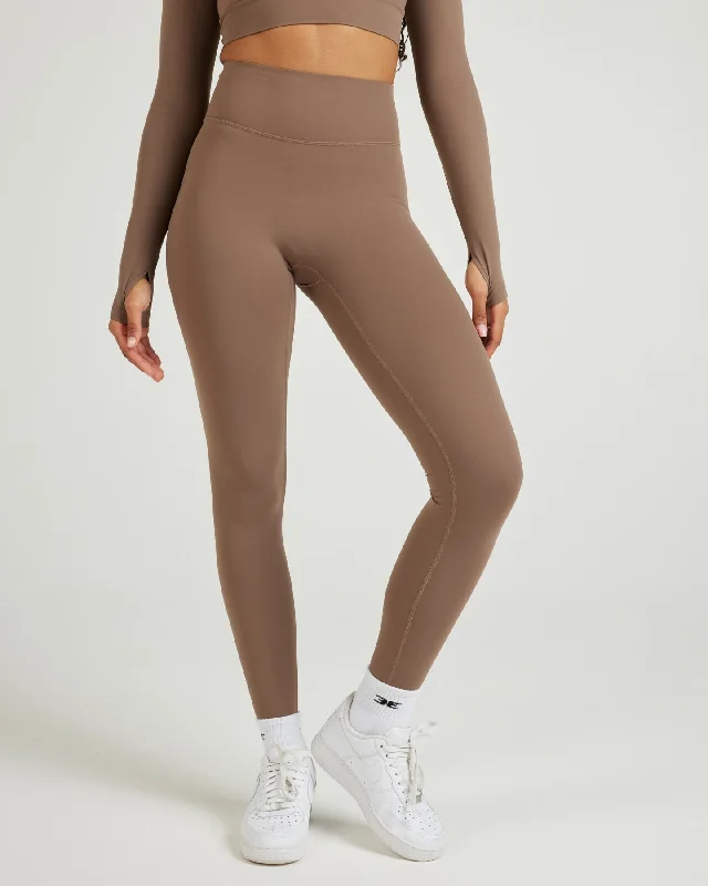 Airey Leggings - Light Brown Stylish Sporty Performance Leggings