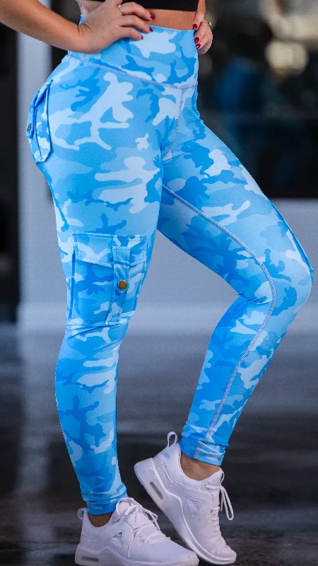 Curve Cargo Leggings Pattern Stylish Pockets Active Leggings
