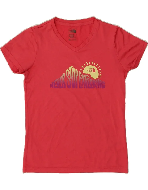 THE NORTH FACE Girls Graphic T-Shirt Top 10-11 Years Medium Pink Satin Blend Silk Blend Wool Blend THE NORTH FACE Girls Graphic T-Shirt Top 10-11 Years Medium Pink Satin Blend Silk Blend Wool Blend
