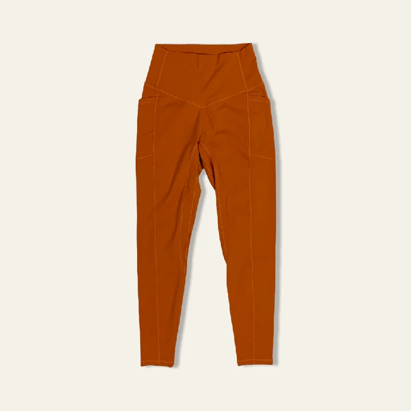 Evolve Leggings - Pumpkin Spice Stylish Faux Leather Leggings
