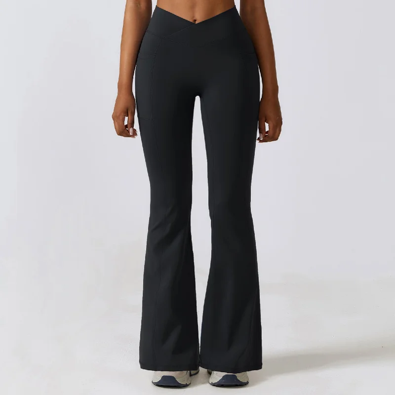 Halcyon V Flare Leggings Elegant Metallic Leggings