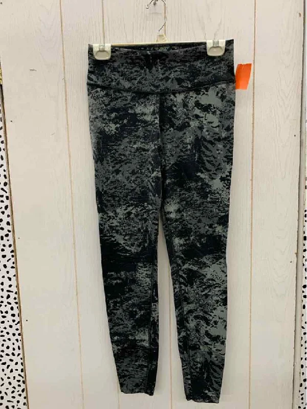 Nike Gray Womens Size M Leggings Trendy Cut-Out Activewear Leggings