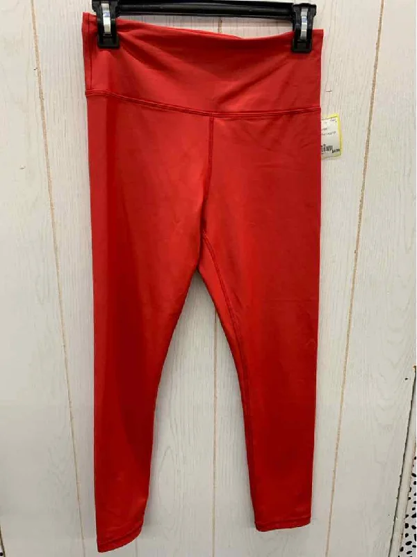 Zyia Red Womens Size M Leggings Comfortable Yoga Tights Leggings