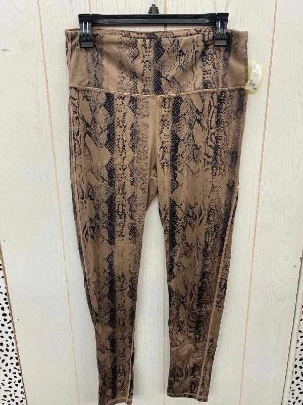Mono b Brown Womens Size L Leggings Trendy Activewear Leggings