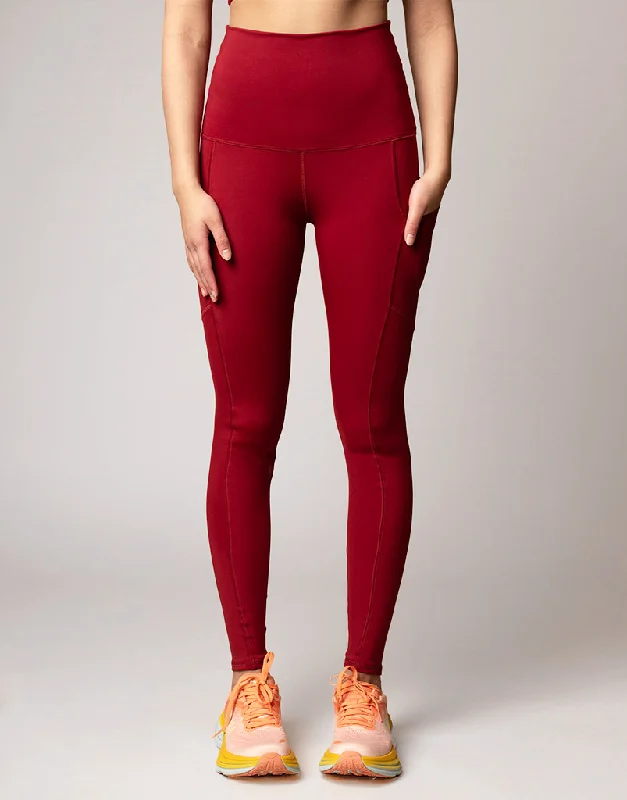 Freestyle Pocket Legging Cranberry Chic Smooth Fit Leggings