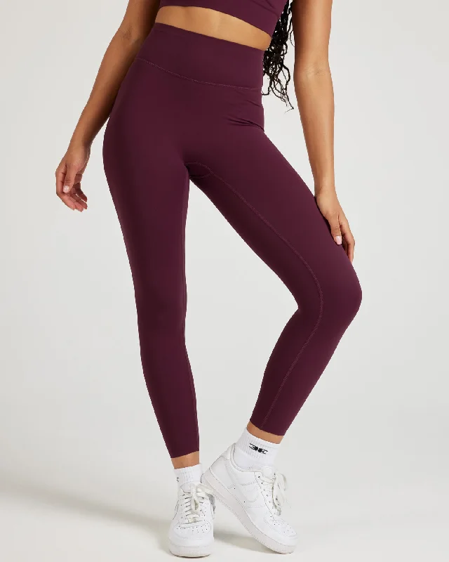7/8 Airey Leggings - Cherry Cola Trendy Sweat-Wicking Workout Leggings