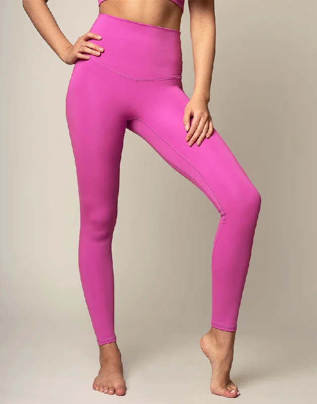 Freestyle Flat Front Legging Orchid Trendy Adjustable Waist Leggings