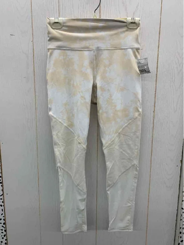 Fabletics White Womens Size Small Leggings Stylish Compression Fit Leggings