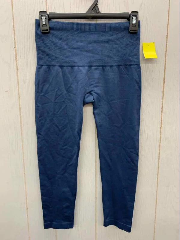 Breezies Blue Womens Size M Leggings Chic Velvet Soft Leggings