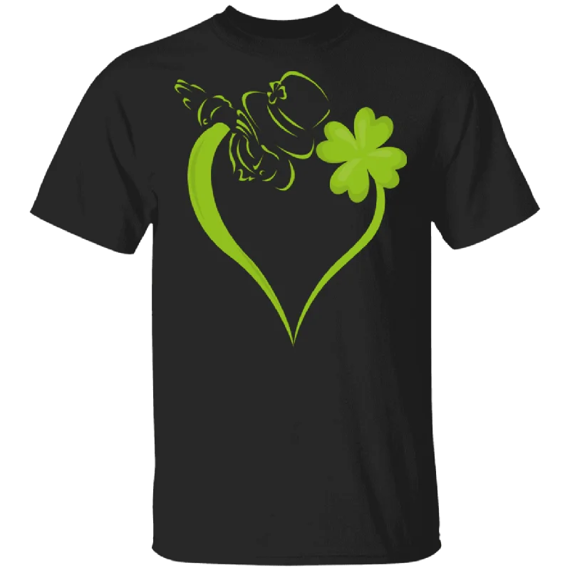 Dabbing Shamrock Leprechaun St Patrick's Day Irish Gifts T-Shirt Zippered Front Buttoned Front Snap Front