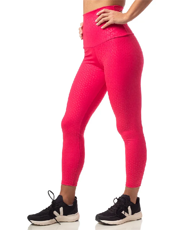 Embossed Leopard 7/8 Legging Cherry Stylish Winter-Ready Leggings