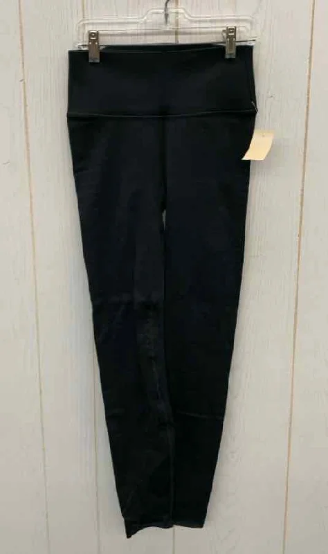 Black Womens Size S/M Leggings Stylish Pockets Active Leggings