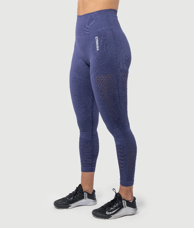 Enyo Seamless Legging - Royal Purple Stylish Compression Fit Leggings