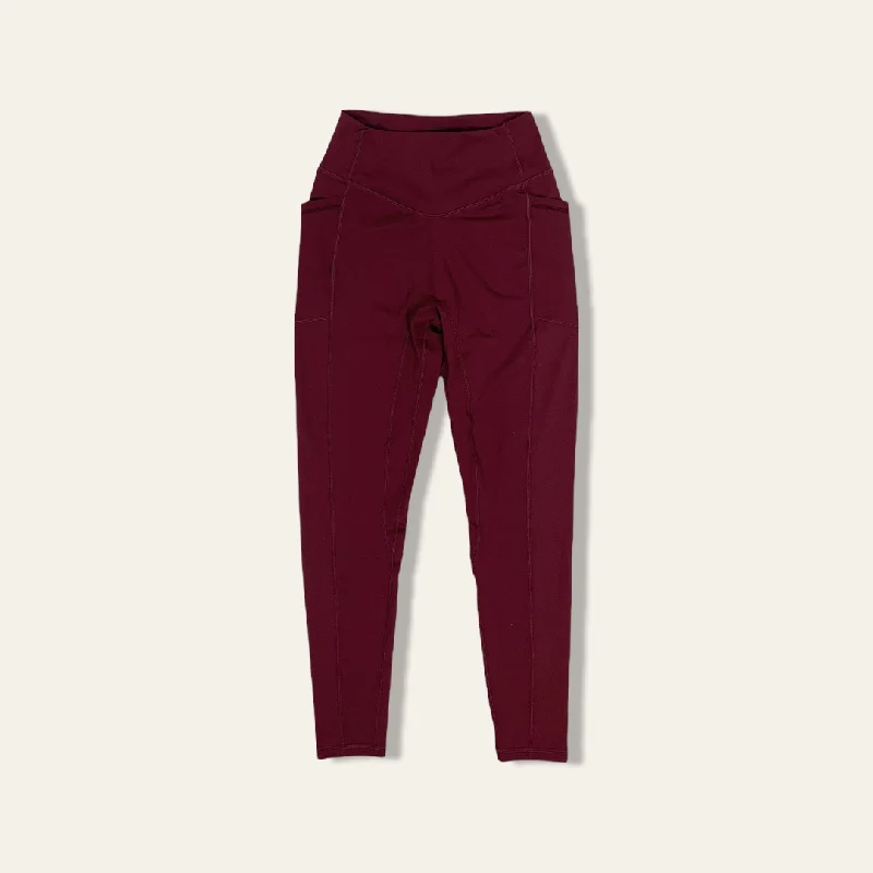 Evolve Leggings - Merlot Fashionable Sports Leggings