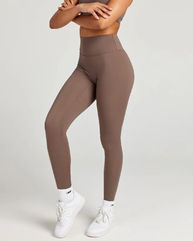 Aura SF Leggings - Mushroom Fashionable Fitted Workout Leggings