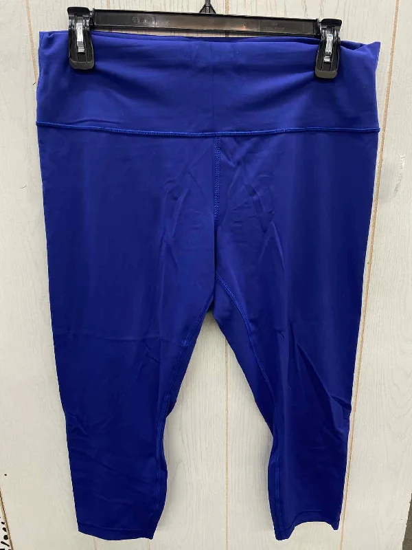 Lululemon Blue Womens Size 18 Leggings Cozy Textured Workout Leggings