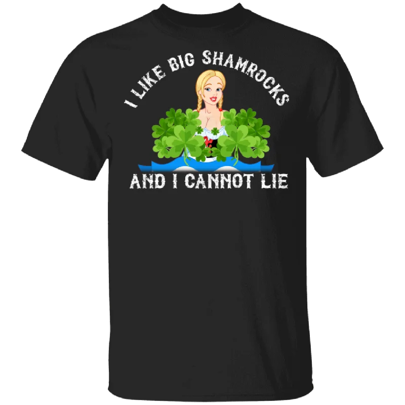 I Like Big Shamrock And I Cannot Lie St Patrick's Day Gifts T-Shirt Houndstooth Herringbone Solid