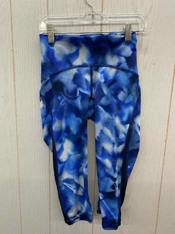 Lululemon Blue Womens Size 2 Leggings Trendy Tie-Dye Leggings