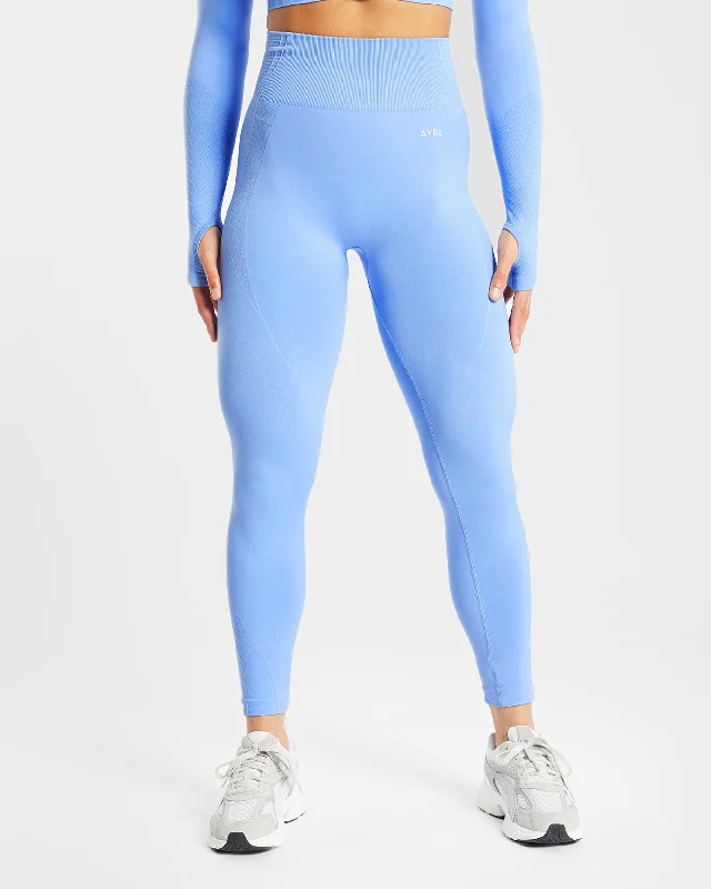 Balance V2 Seamless Leggings - Chambray Blue Elegant Casual Fit Leggings