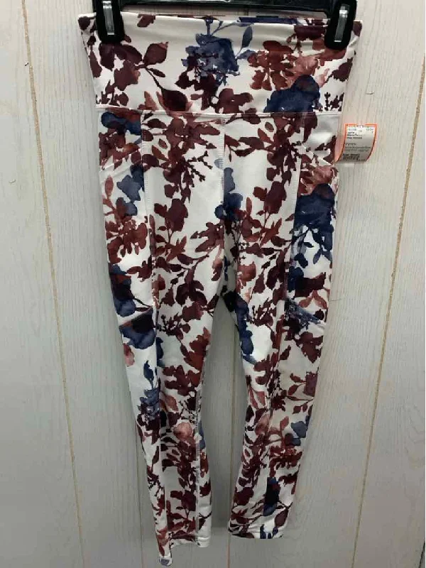 Balance Collection White Womens Size Small Leggings Stylish Colorful Activewear Leggings