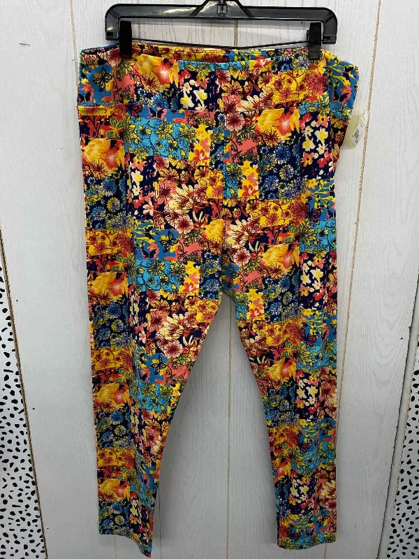 Lularoe Yellow Womens Size 2X Leggings Elegant Velvet Leggings