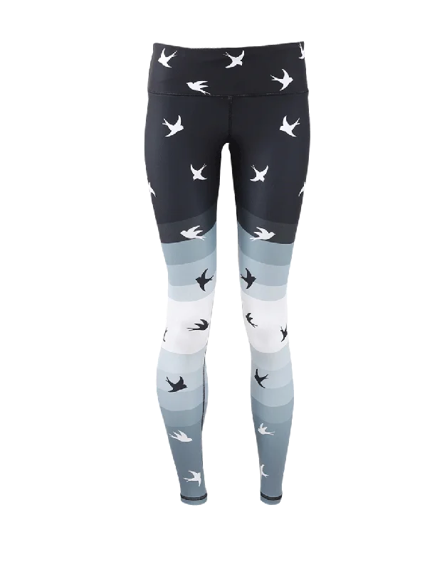 Black Bird Legging Trendy Seamless Fit Leggings