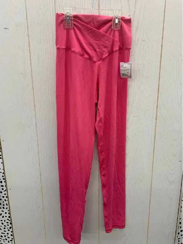 AERIE Pink Womens Size M Leggings Trendy Seamless Fit Leggings