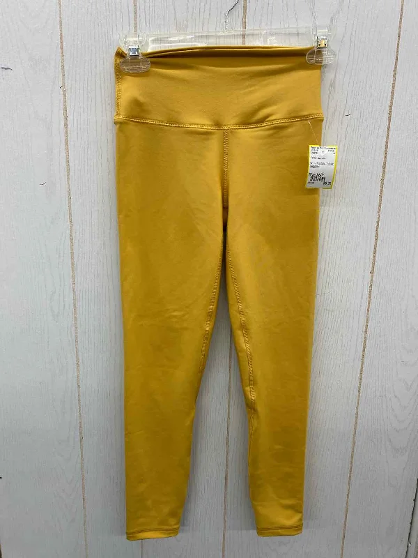 Yellow Womens Size XS/P Leggings Chic Workout Leggings