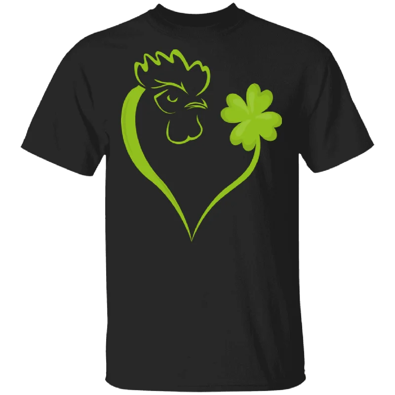 Dabbing Shamrock Chicken Heart St Patrick's Day Irish Gifts T-Shirt Spandex Blend Rayon Blend Denim Blend