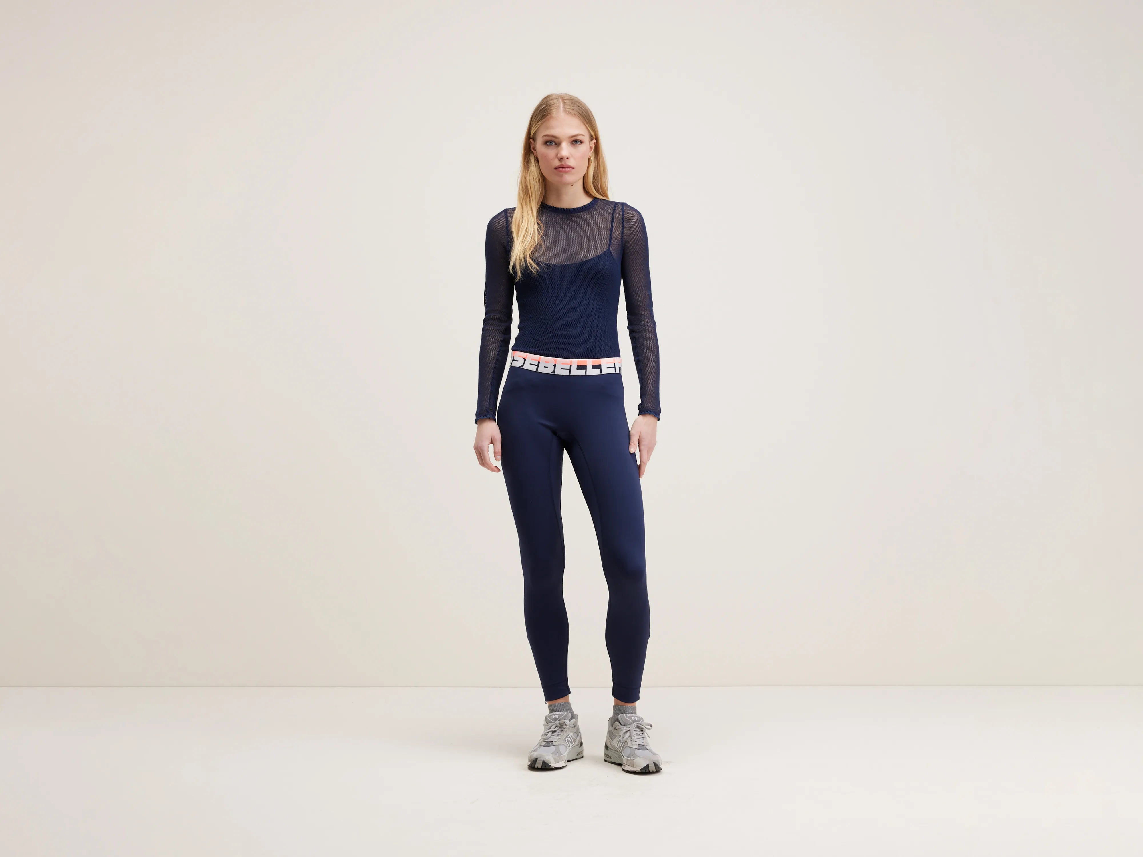 Fossa leggings (242 / W / NAVAL) Comfortable Ribbed Sports Leggings