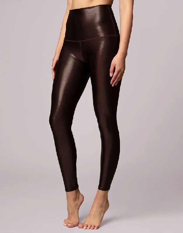 Chocolate Shimmer Legging Elegant Embellished Leggings