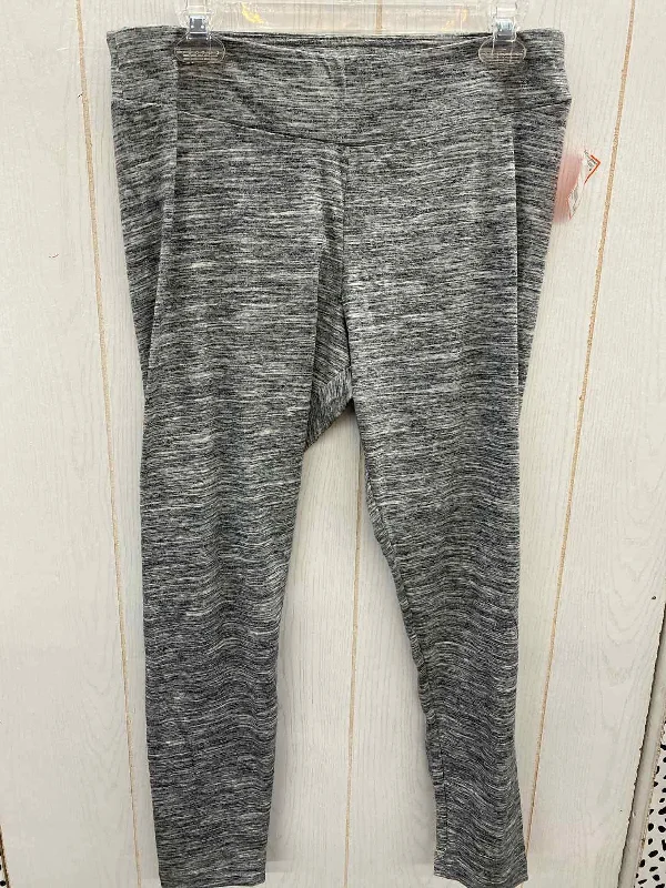 Time & Tru Gray Womens Size L Leggings Comfortable Wide-Band Leggings