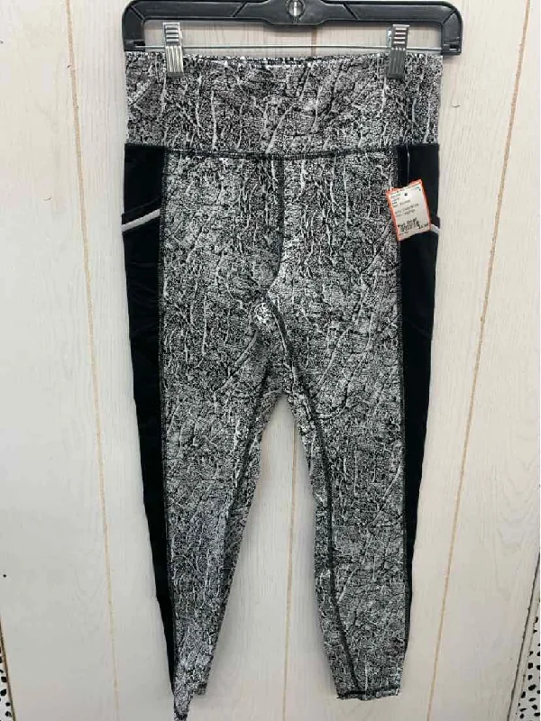 Avia Black Womens Size Small Leggings Trendy Full-Length Leggings