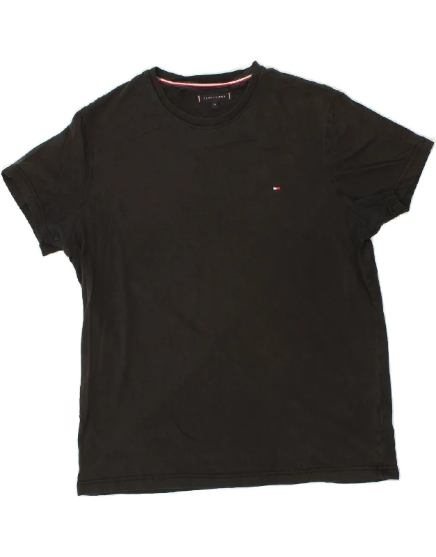TOMMY HILFIGER Mens T-Shirt Top XL Black Cotton Welt Pockets Slit Pockets Flap Pockets TOMMY HILFIGER Mens T-Shirt Top XL Black Cotton Welt Pockets Slit Pockets Flap Pockets