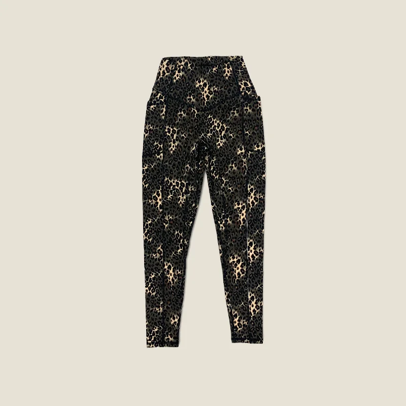 Conquer Leggings - Dark Cheetah Fashionable High-Rise Leggings
