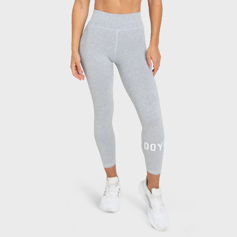 Stretch-Lite Leggings - Grey Marl Trendy Side-Pocket Leggings