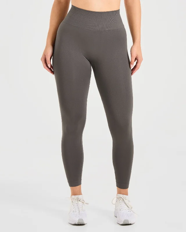 Power Seamless Leggings - Charcoal Cozy Ribbed Leggings