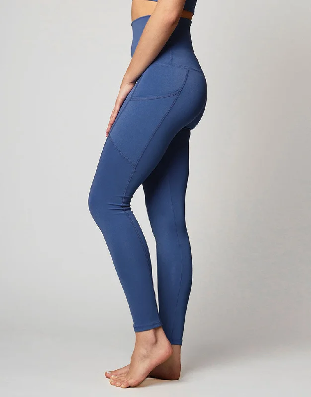 Empower Pocket Legging Cornflower Elegant Textured Leggings