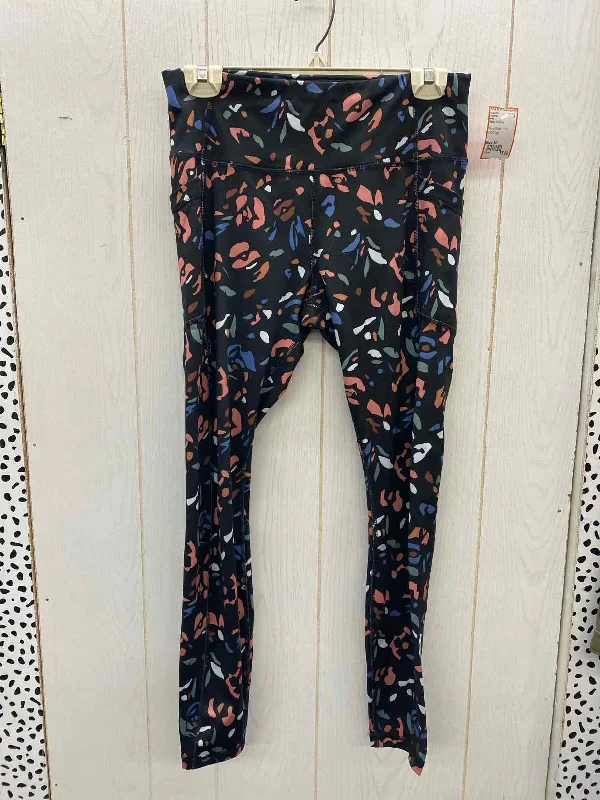 Avia Black Womens Size M Leggings Cozy Cotton Leggings