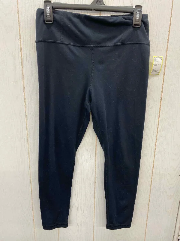 Mono b Black Womens Size M Leggings Comfortable Fleece-Lined Leggings
